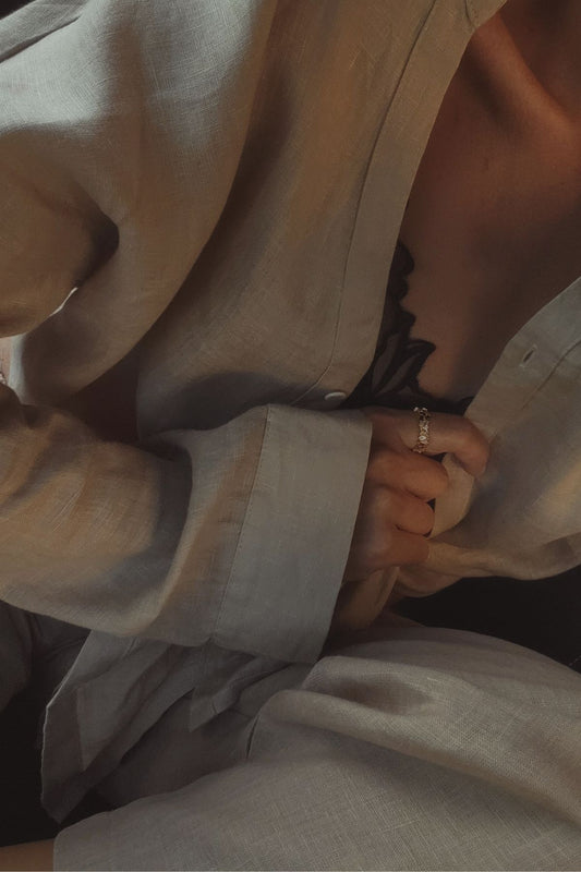 Outfit by Nina Joklová Natural Beige shirt & pants