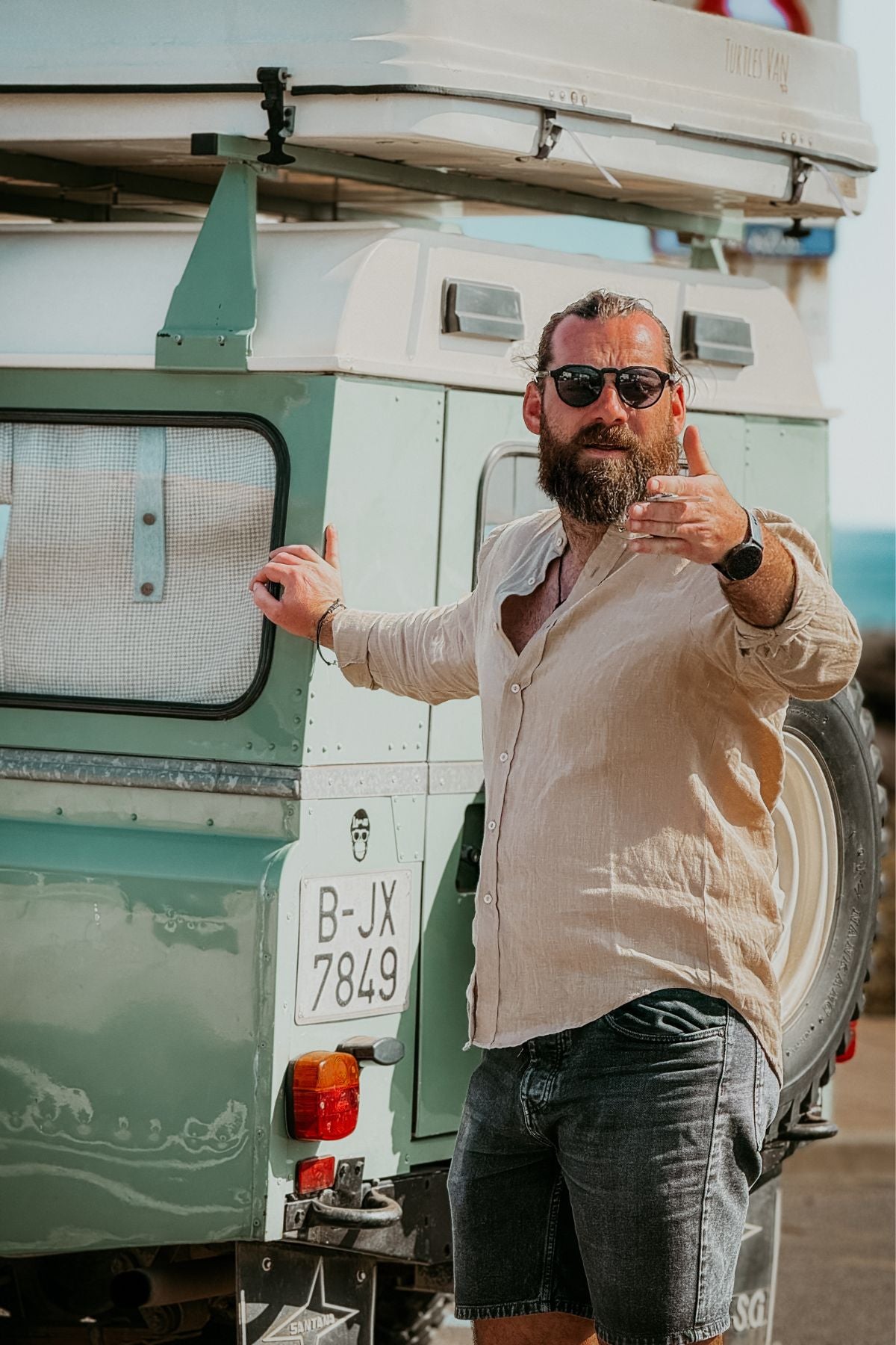 Outfit by Tomáš linen shirt Beige natural