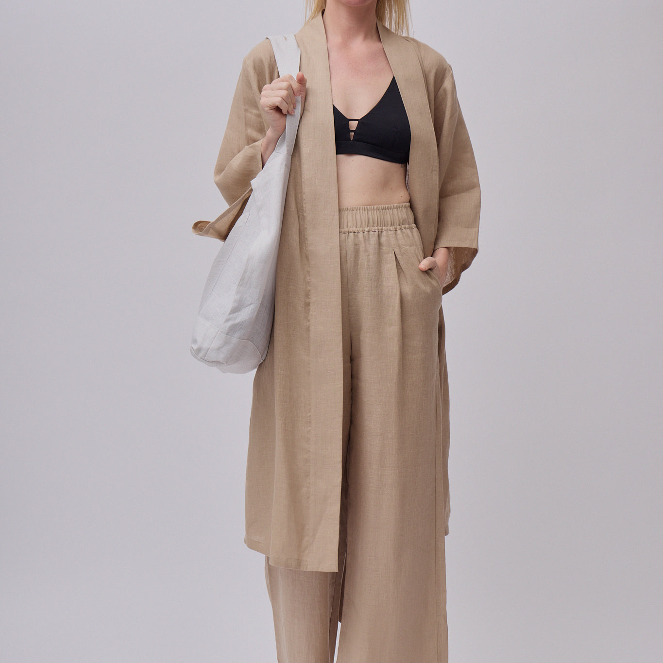 Women’s linen kimono dress
