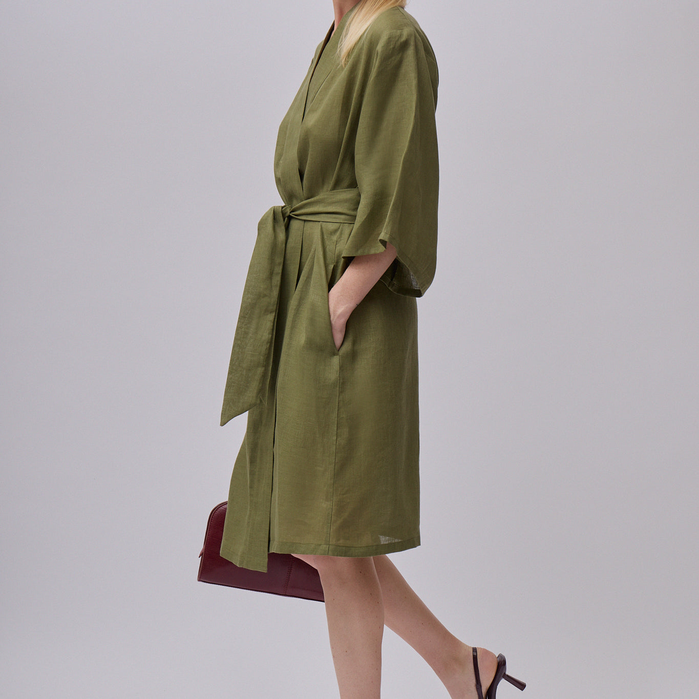 Women’s linen kimono dress