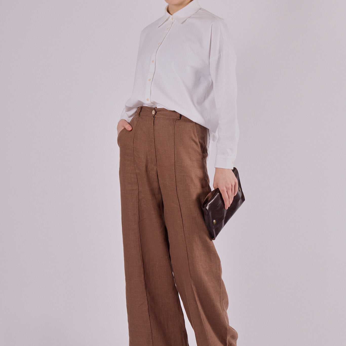 Women’s Flannel Shirt with Collar Loose Fit