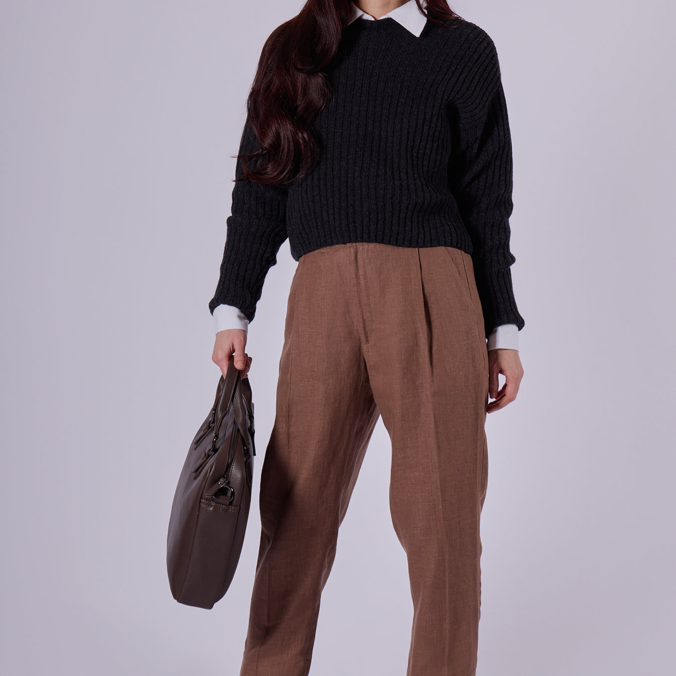 Women’s Straight-leg Linen Pants - loose fit