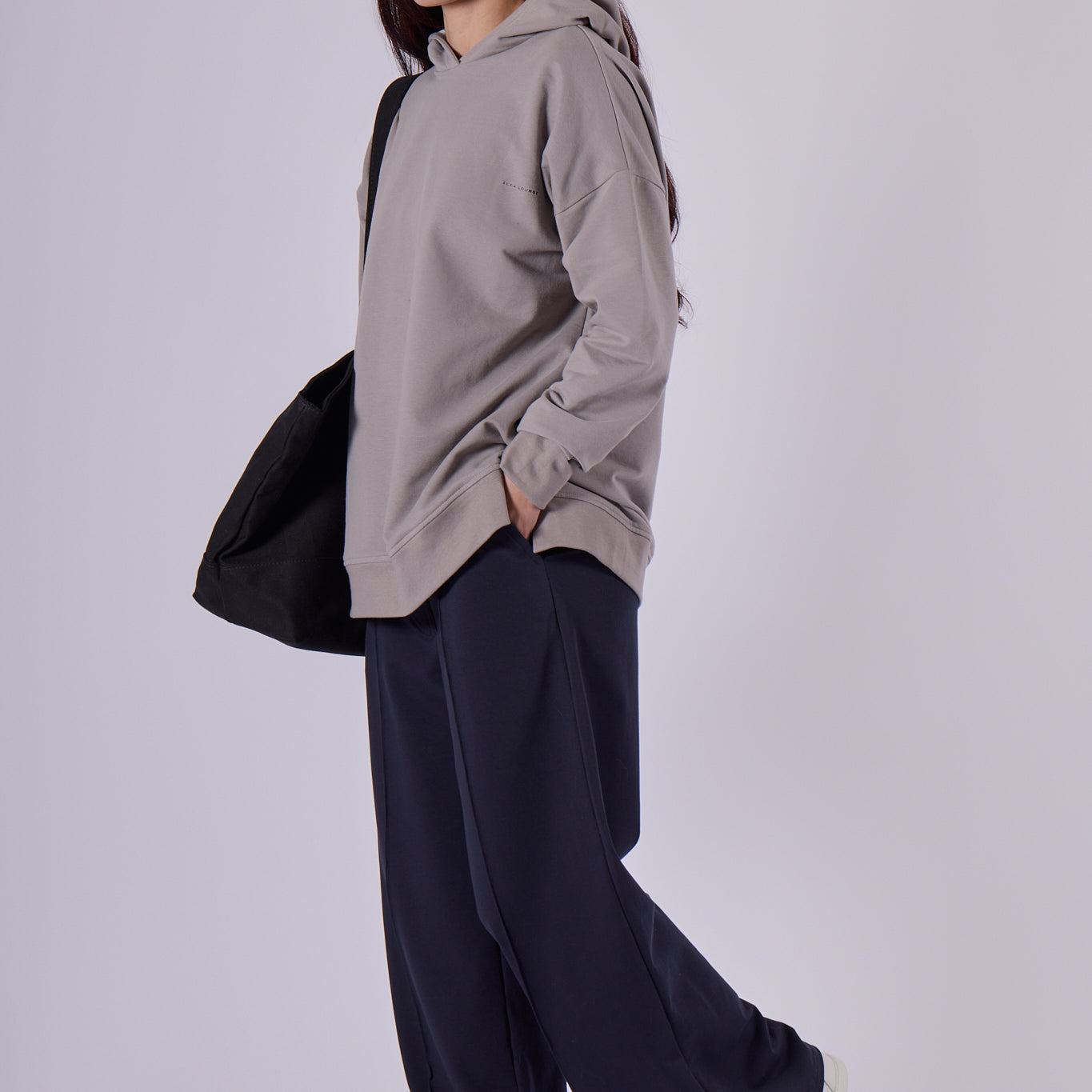 Women hoodie organic cotton brushed - Oversized