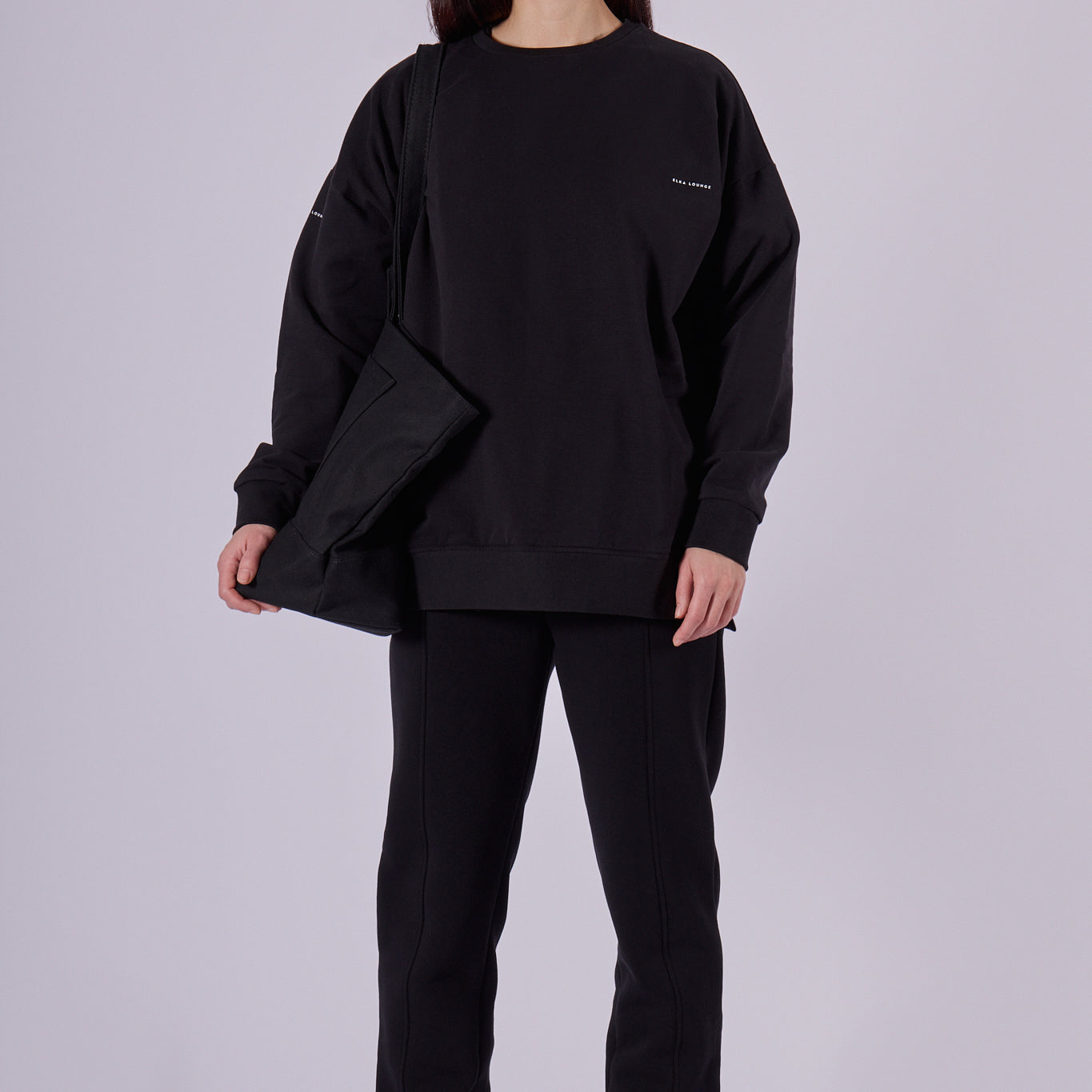 Women sweatpants organic cotton brushed - loose fit