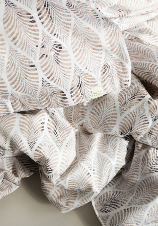 Deco & Home Saténové povlečení Beige Leaves