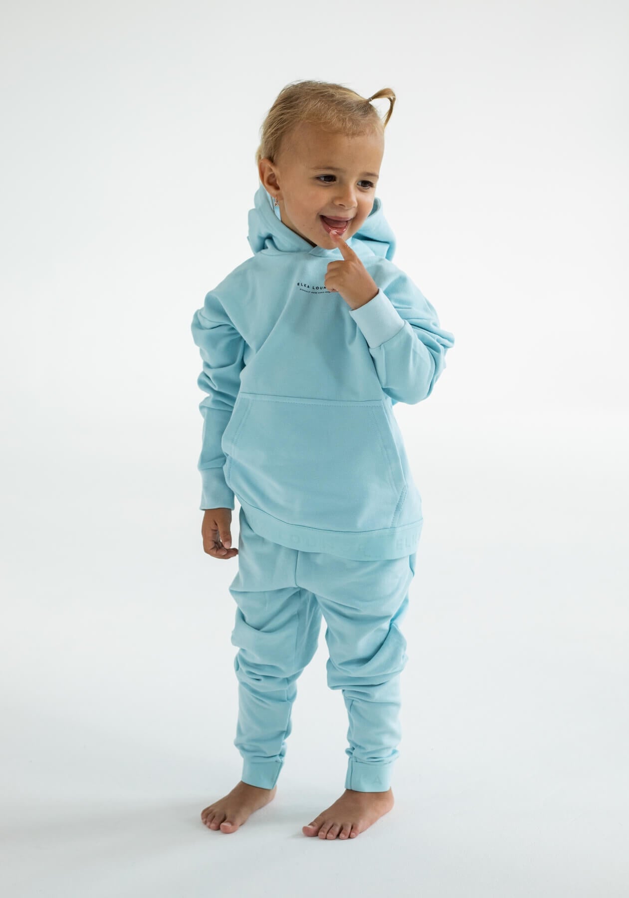 Detská mikina s kapucňou z biobavlny Sky blue - regular