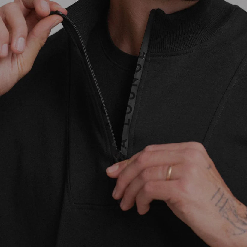 Pánská Mikina zip-up z biobavlny - Loose fit