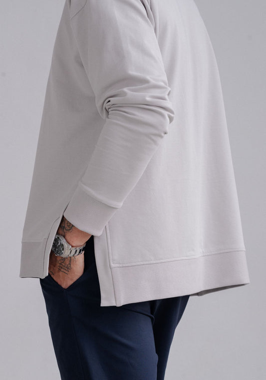 Pánská Mikina Classic Pearl gray - Loose fit