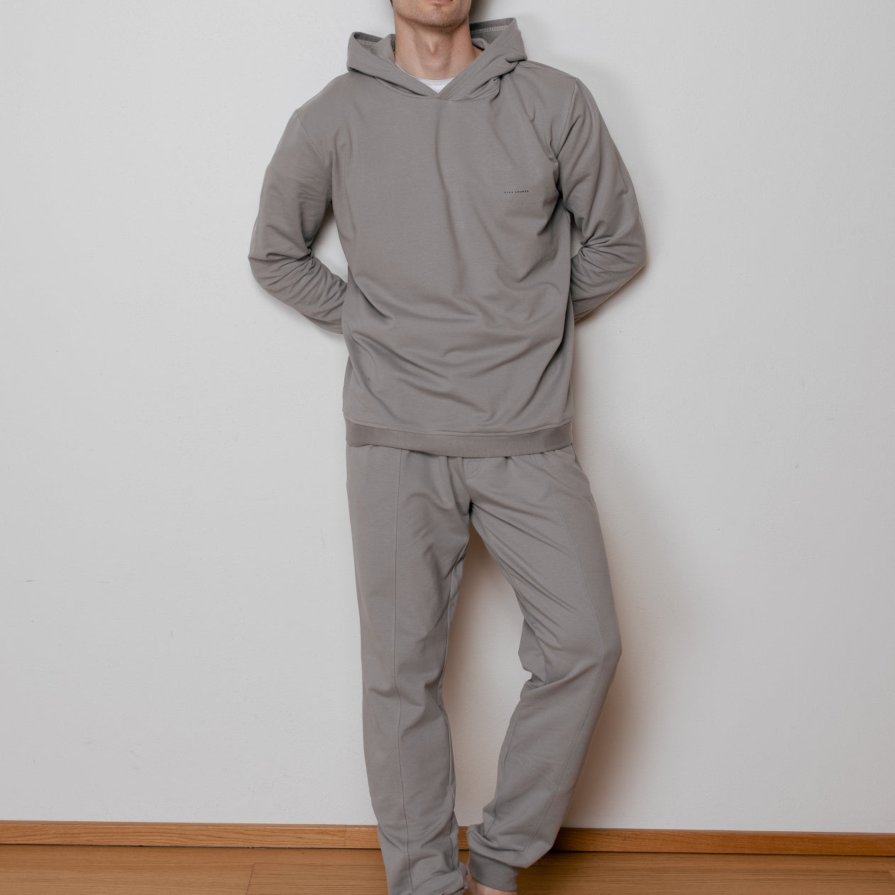 Men sweatpants organic cotton brushed - loose fit