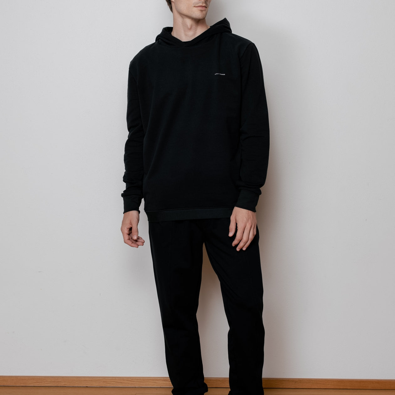 Men sweatpants organic cotton brushed - loose fit