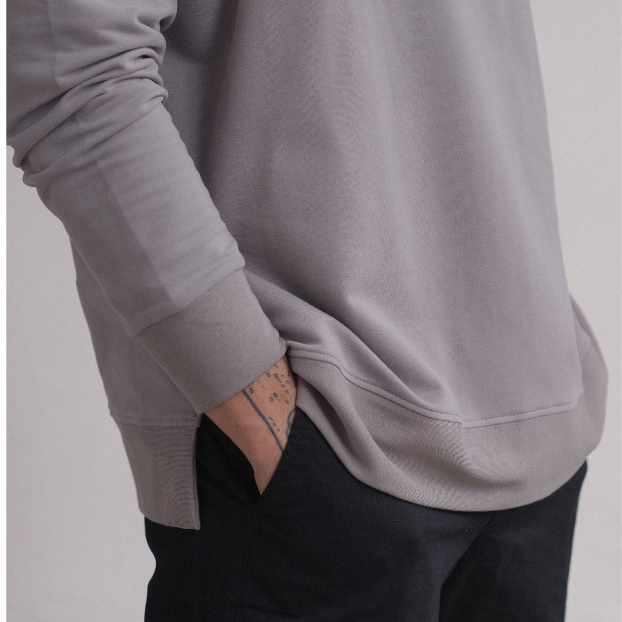 Men sweatshirt organic cotton brushed - Oversized