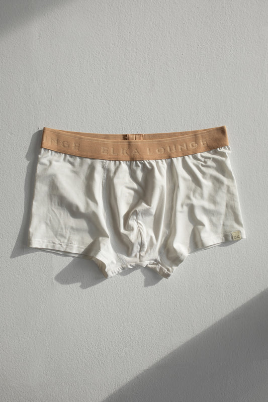 Pánské Boxerky White - Beige