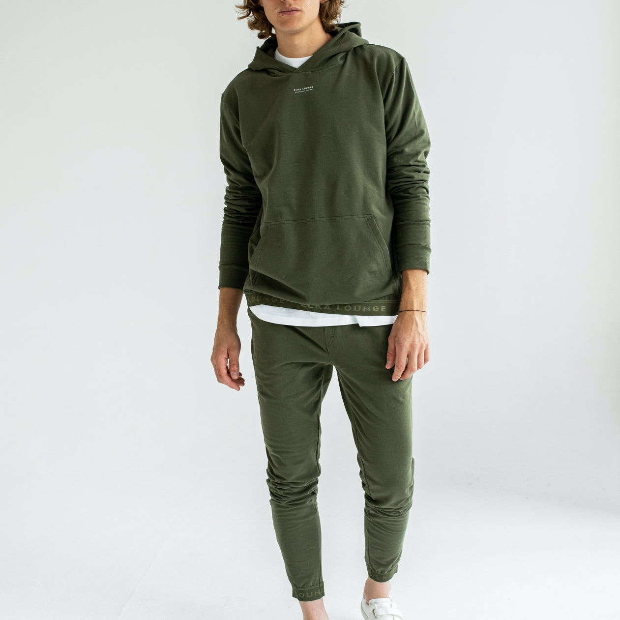 Men sweatpants organic cotton lounge brushed - regular