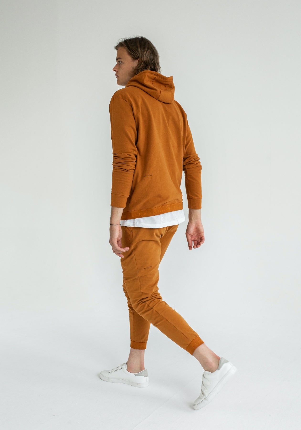 Pánske teplákové nohavice z biobavlny lounge brushed - regular