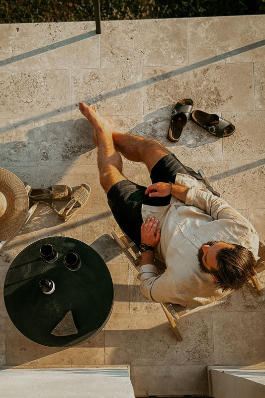 Outfit by Tomáš Linen shirt & shorts