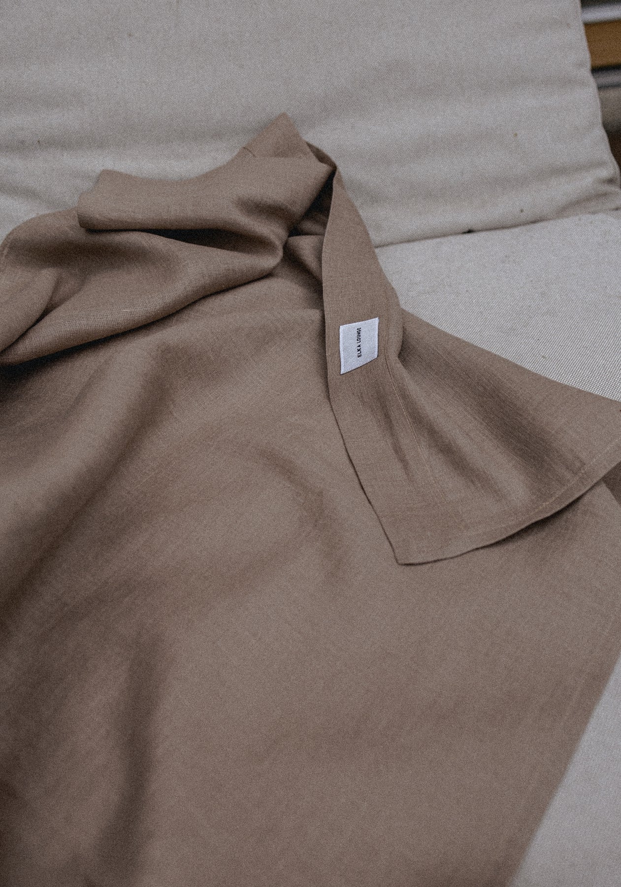 Linen scarf Beige natural