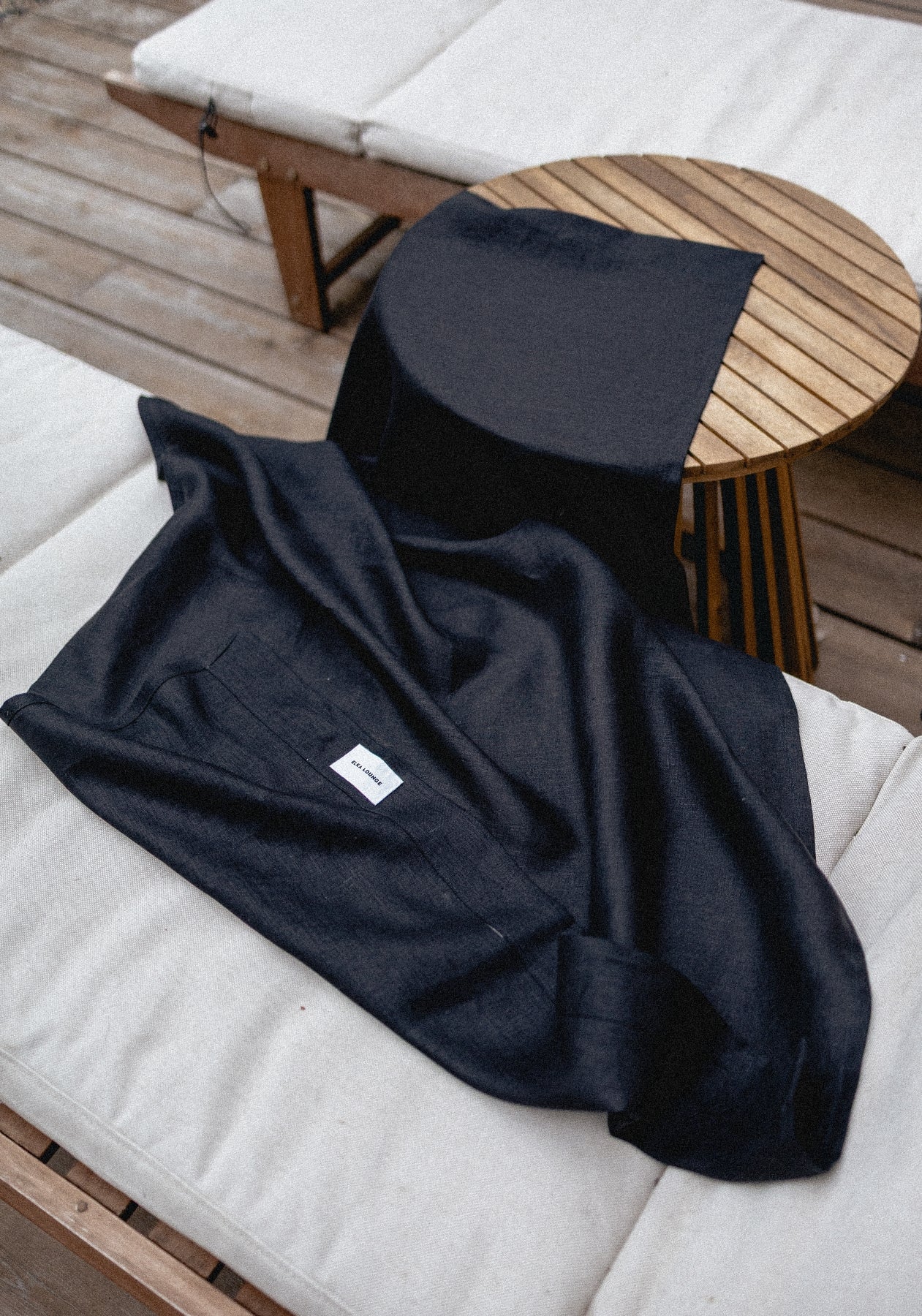 Ľanová šatka Black