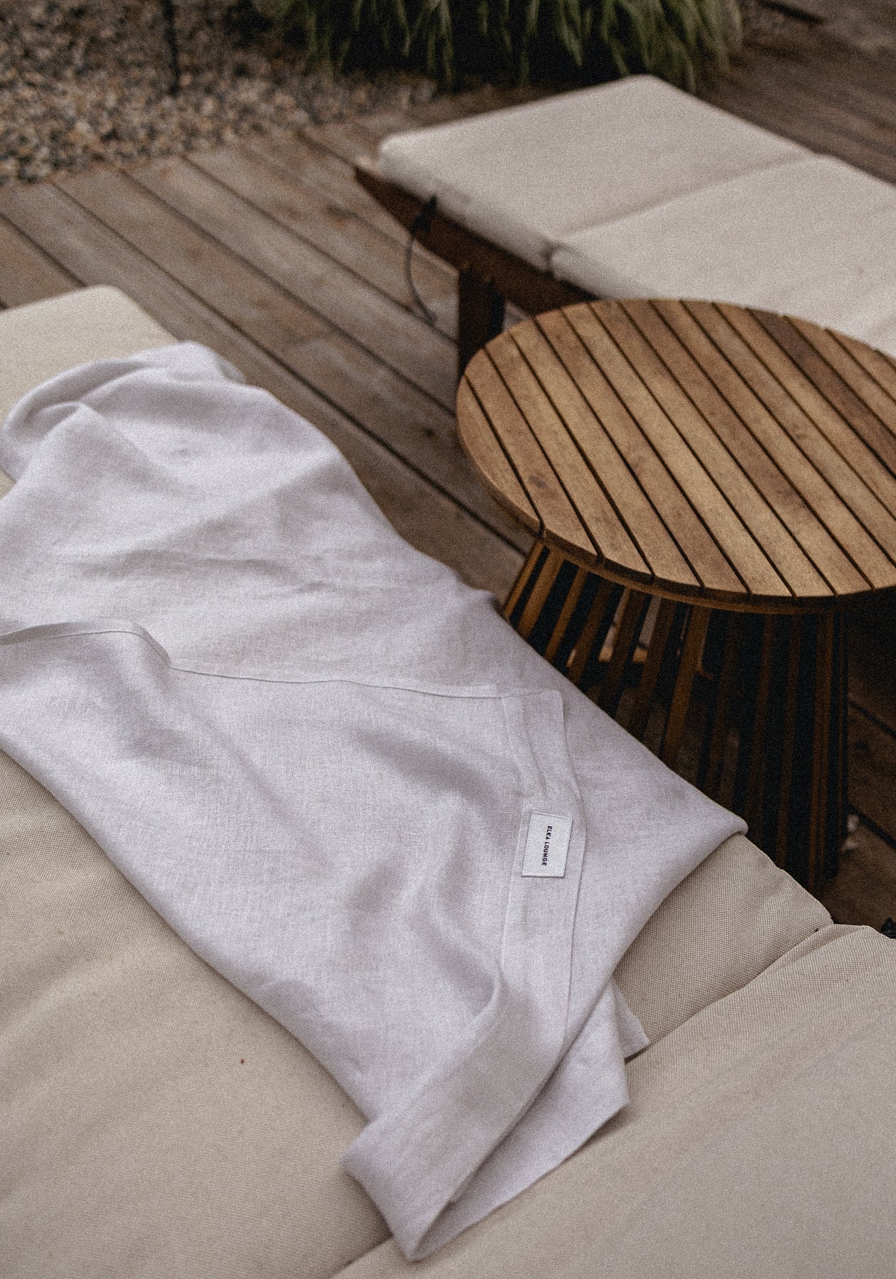 Lněný šátek Pearl gray