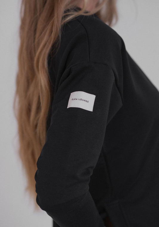 Dámská mikina Classic z biobavlny Black - loose fit