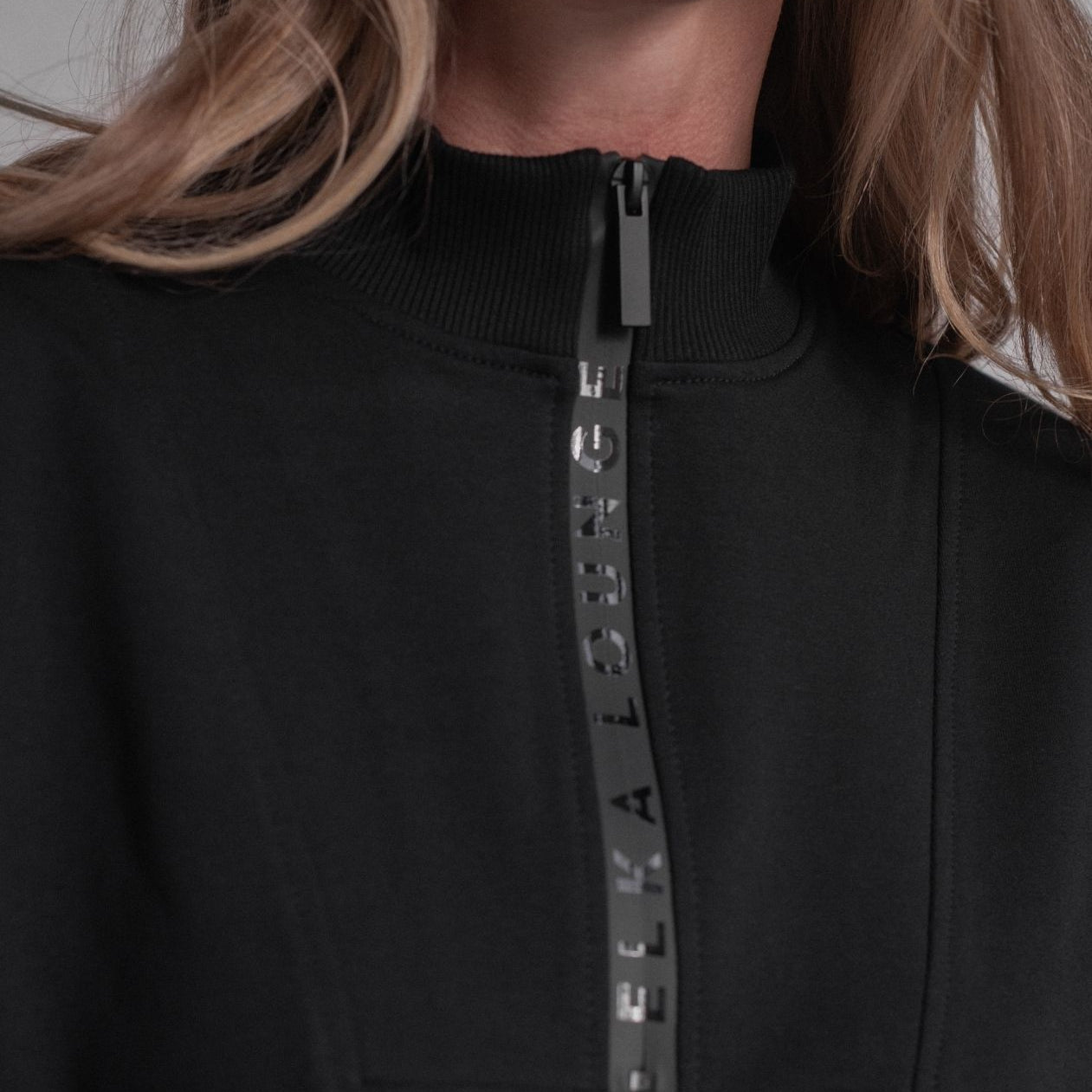 Dámská mikina Zip-up z biobavlny s rozparky - loose fit