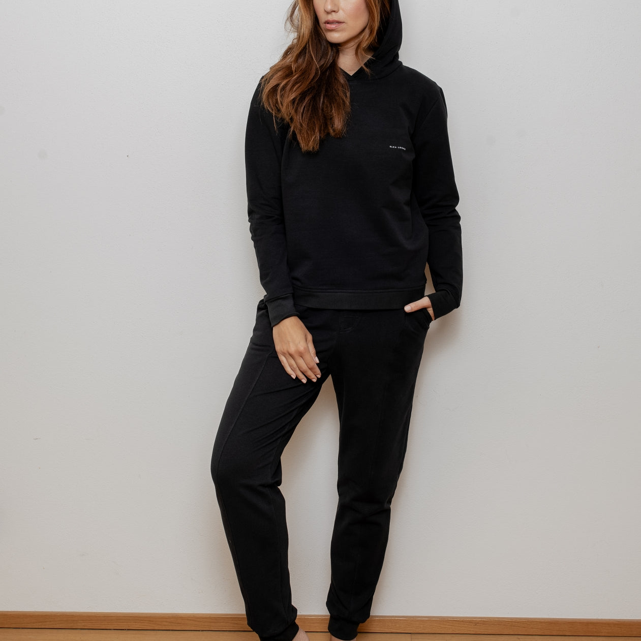 Women hoodie organic cotton brushed - regular