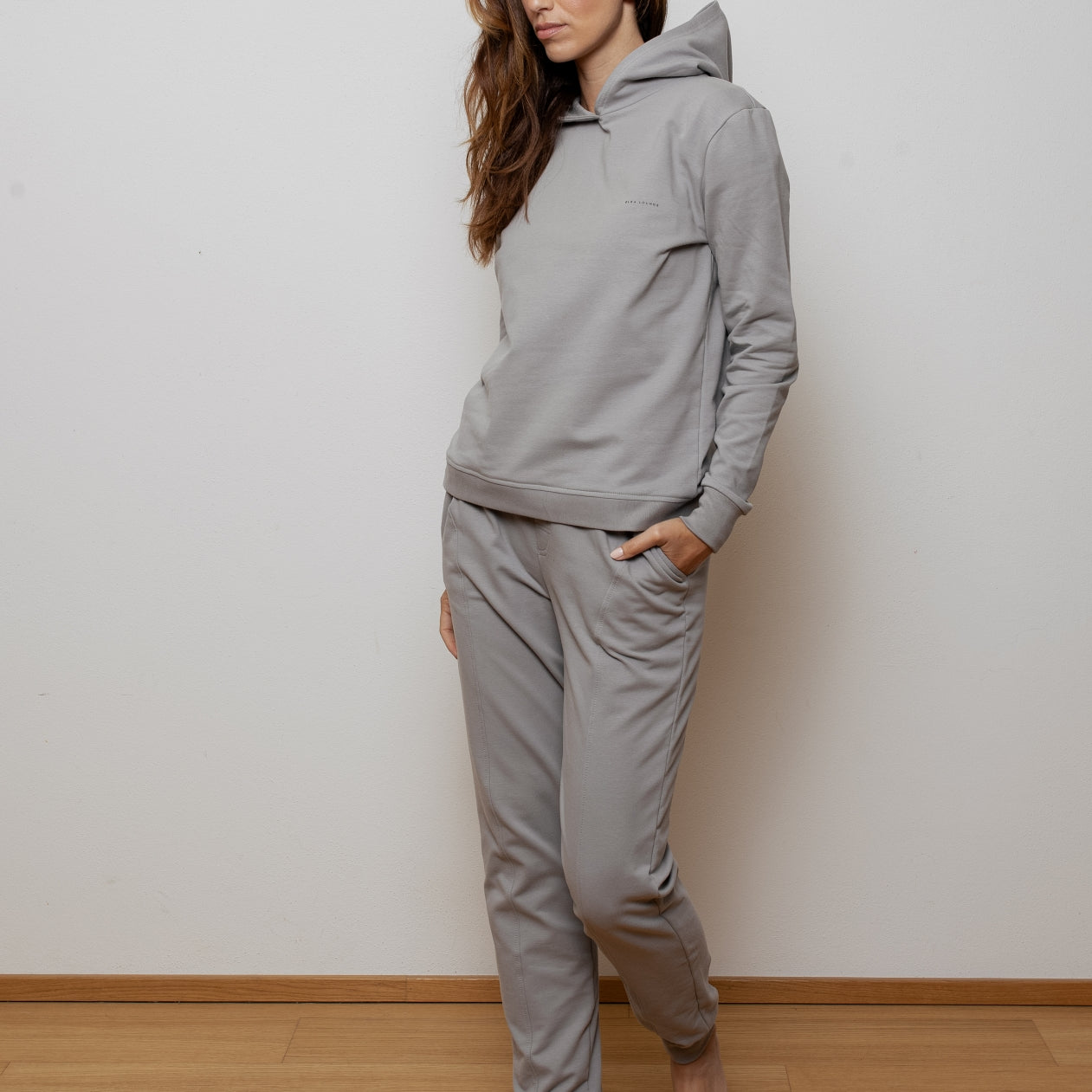 Women hoodie organic cotton brushed - regular