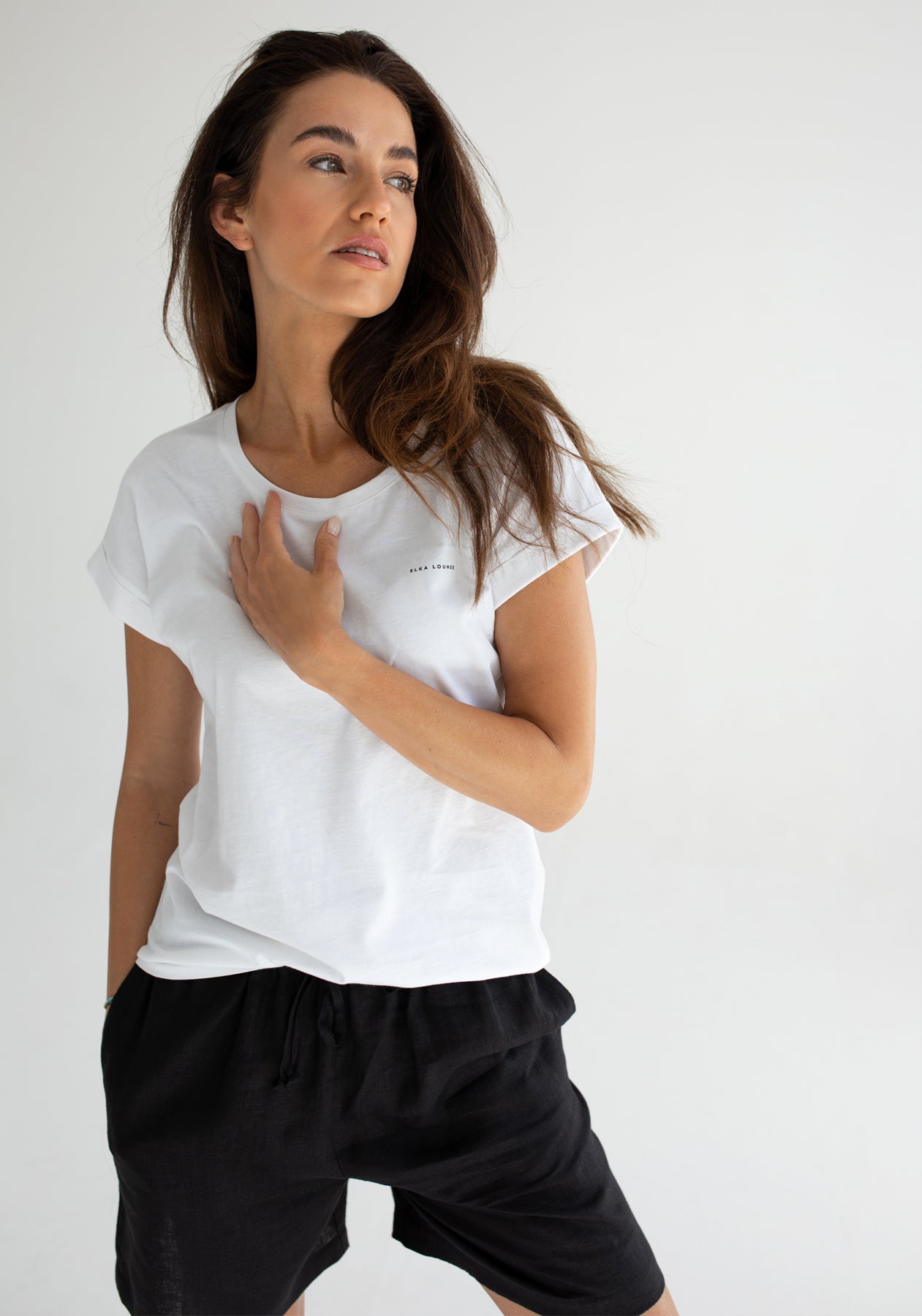 Dámske tričko z biobavlny Optical white - loose fit