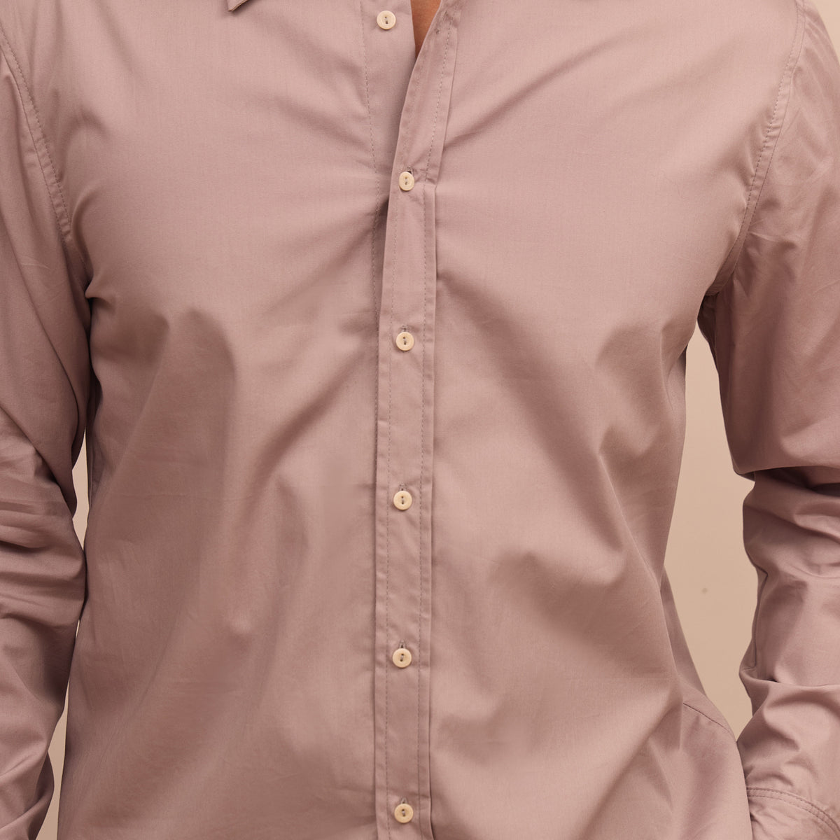 Men's organic cotton shirt with collar - regular fit