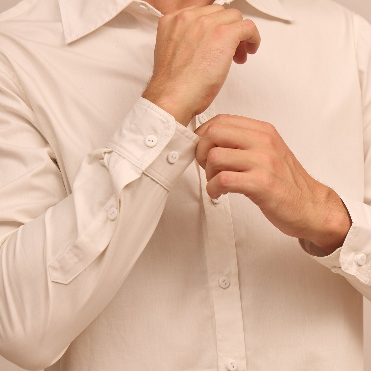 Men's organic cotton shirt with collar - regular fit