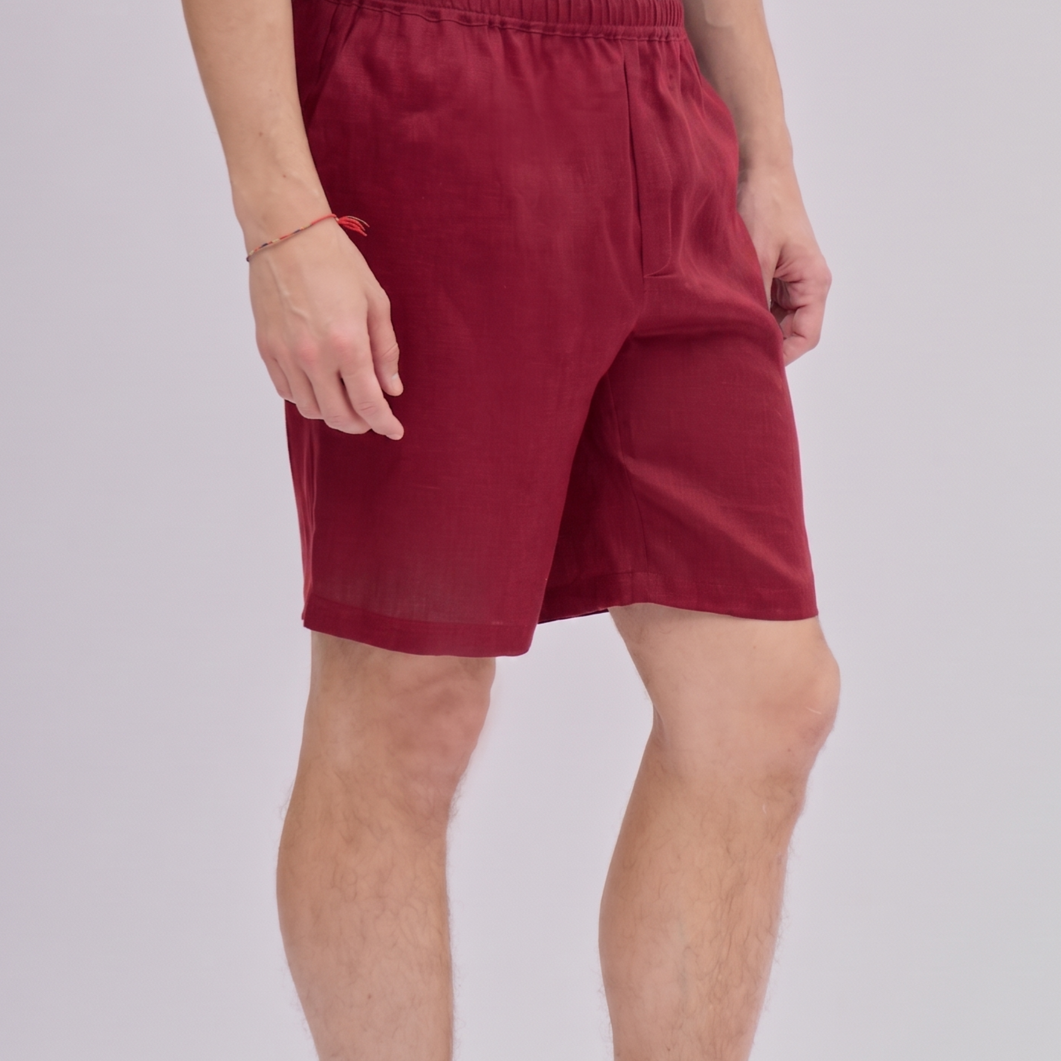 Men linen shorts - loose fit
