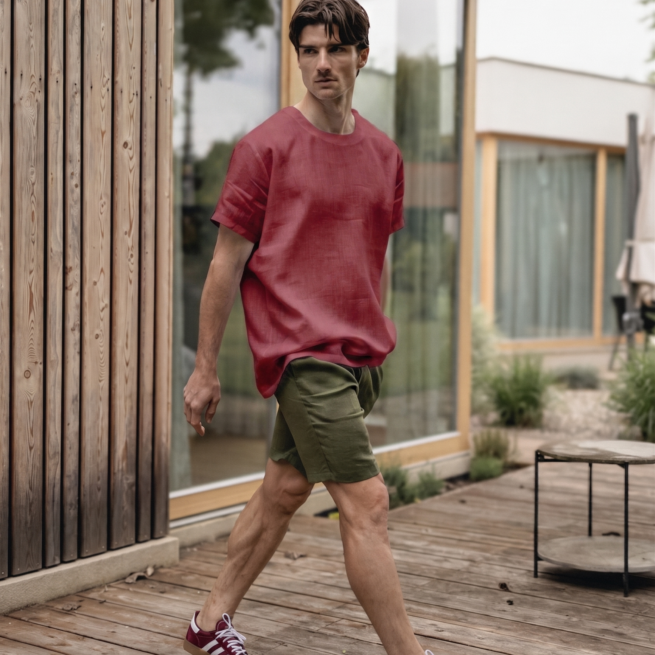 Men's regular linen t-shirt