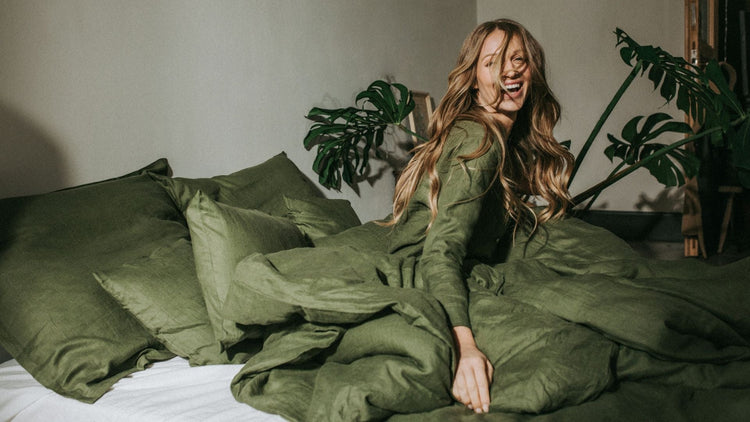 Lněné prostěradlo 180x200x20