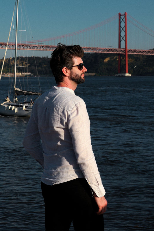 Outfit by Honza Linen shirt Pearl gray