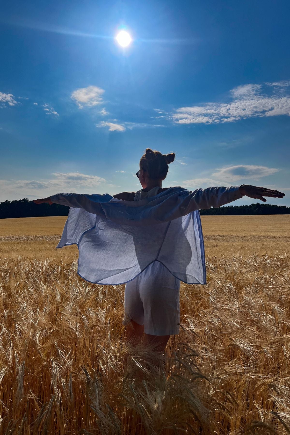 Outfit by Evelína Tůma | All Light blue - Shorts & loose fit Shirt