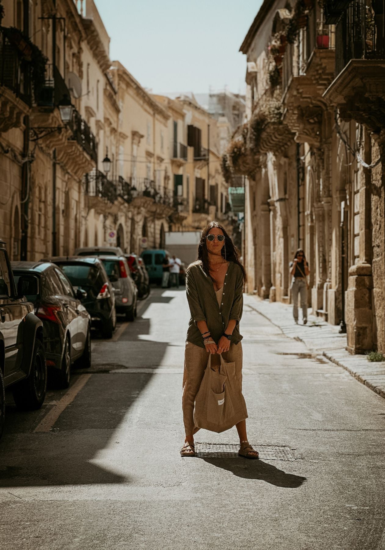 Outfit by @michaela_krajanova Beige natural & Moss green