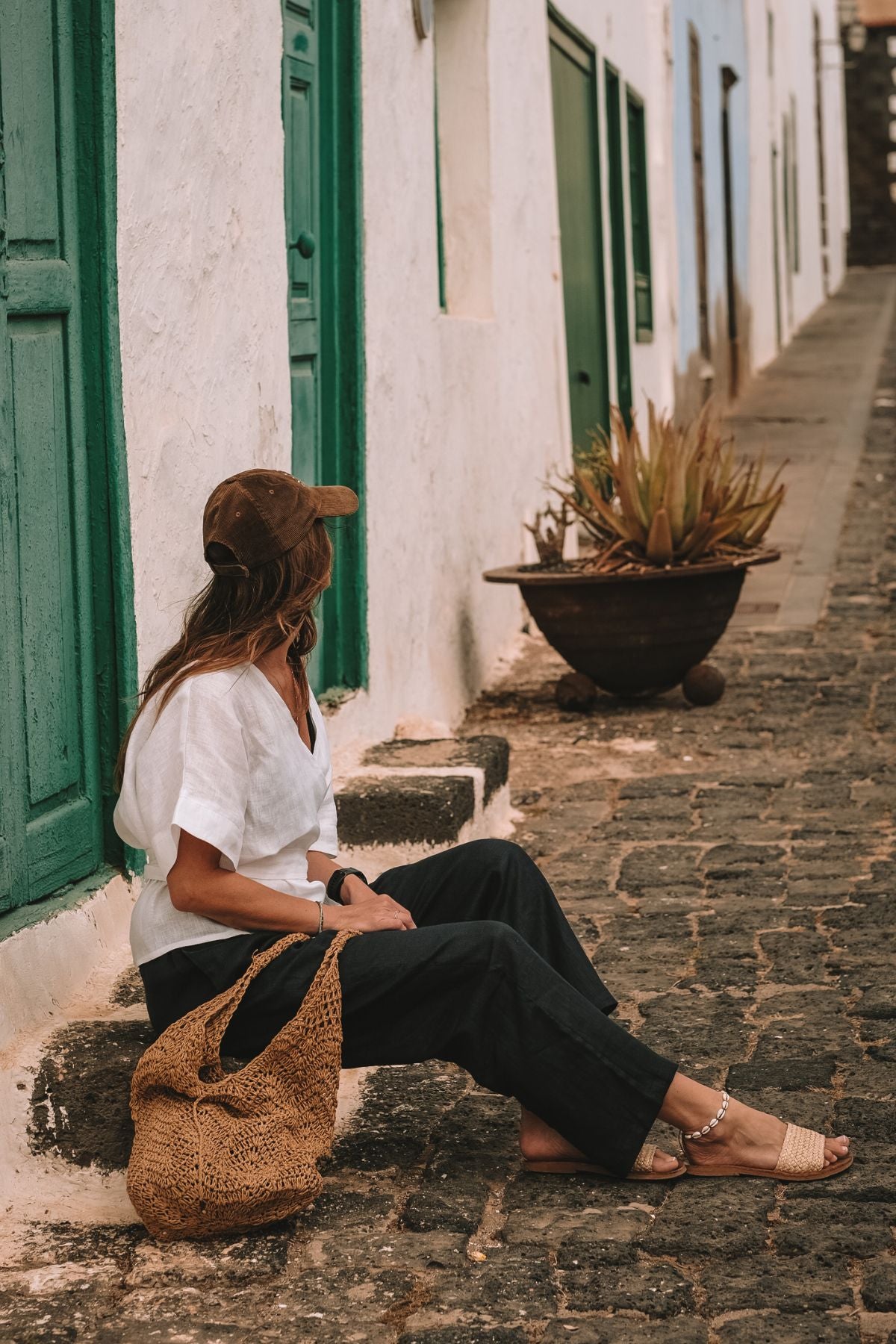 Outfit by Michaela Krajanová | Wrap top & linen pants