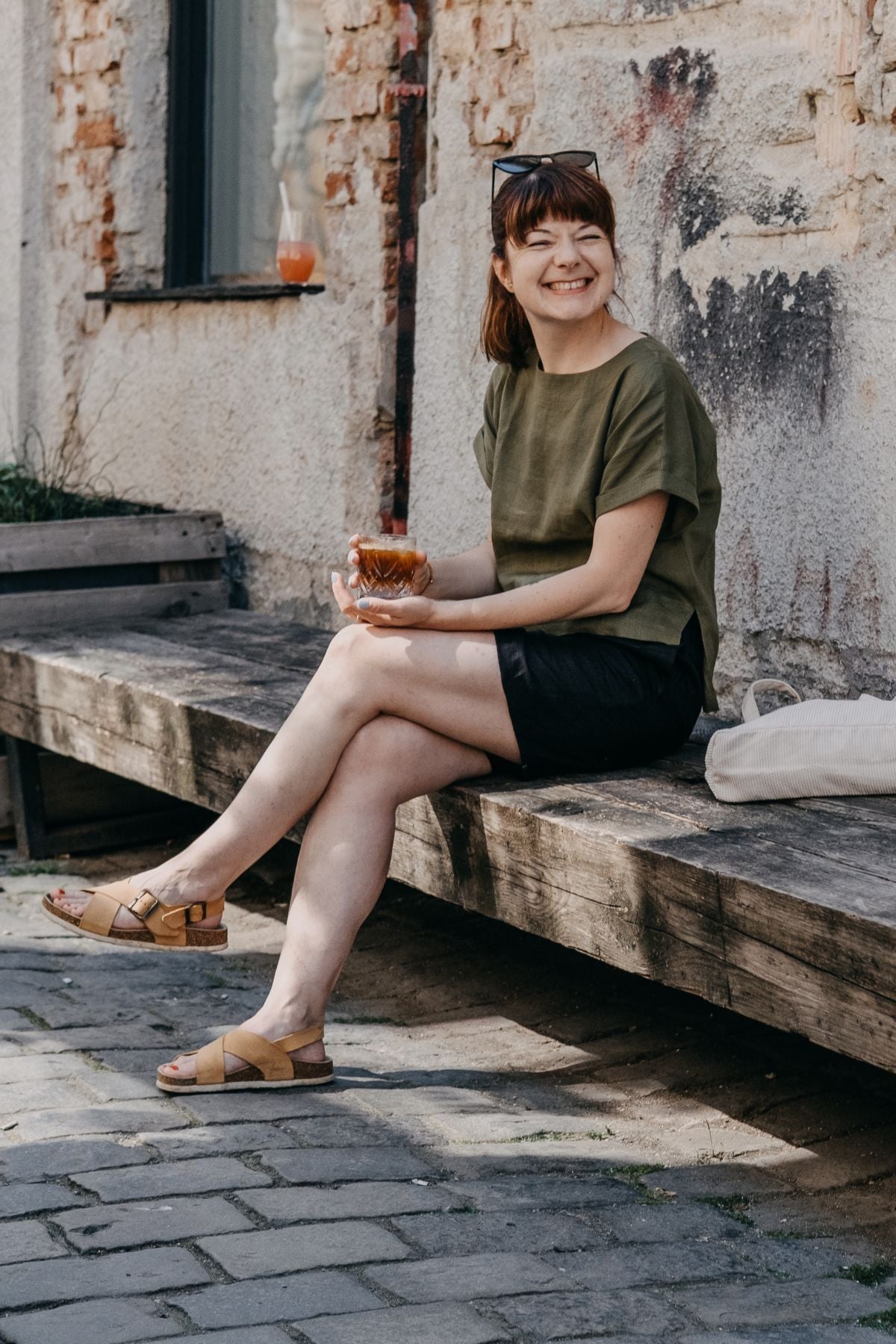 Outfit by Kristýna Hadačová | Linen top & shorts
