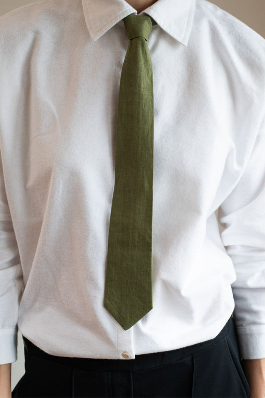 Linen Slim Tie