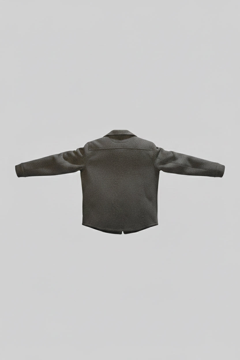 Dámský vlnený kabát Dark gray - Loose fit