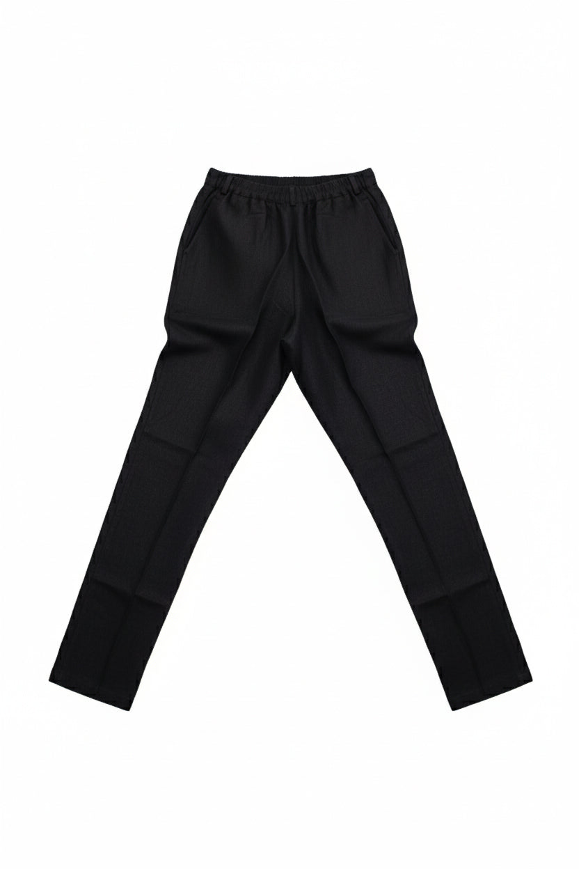 Women’s Straight-leg Linen Pants - Black
