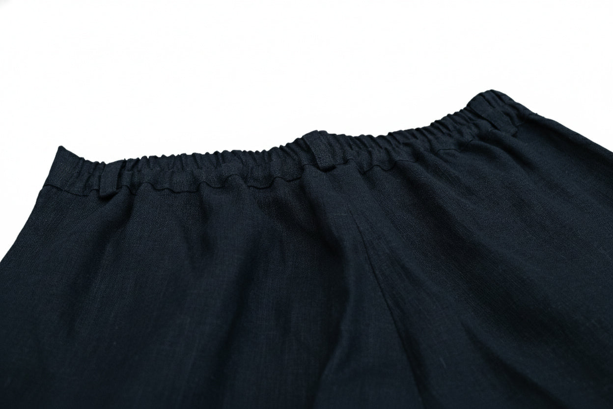 Women’s Straight-leg Linen Pants - Black