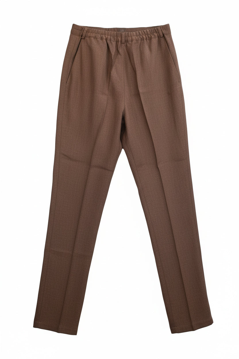 Women’s Straight-leg Linen Pants - Brown