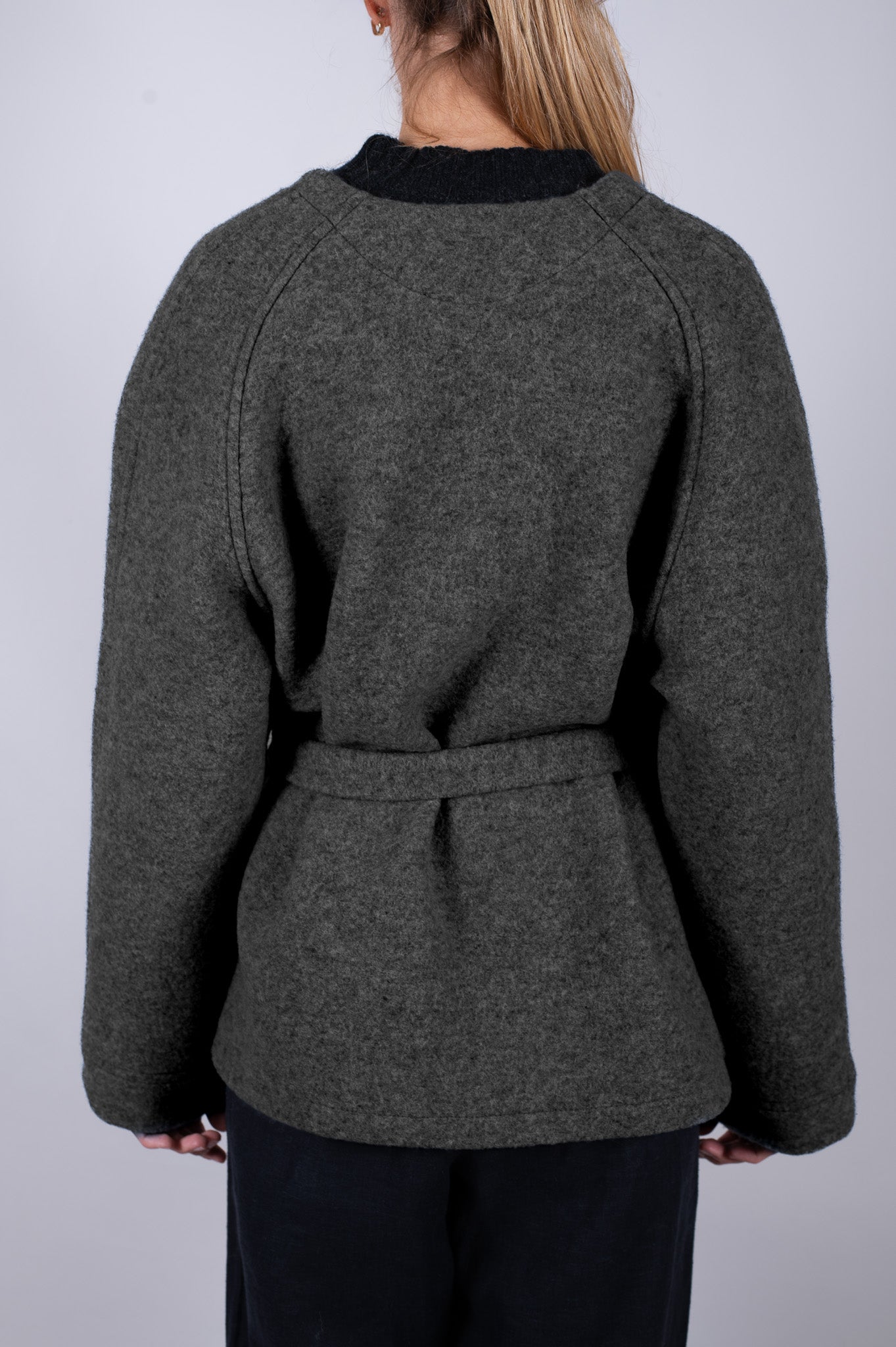 Women’s Wool Coat Loose fit – Dark Gray
