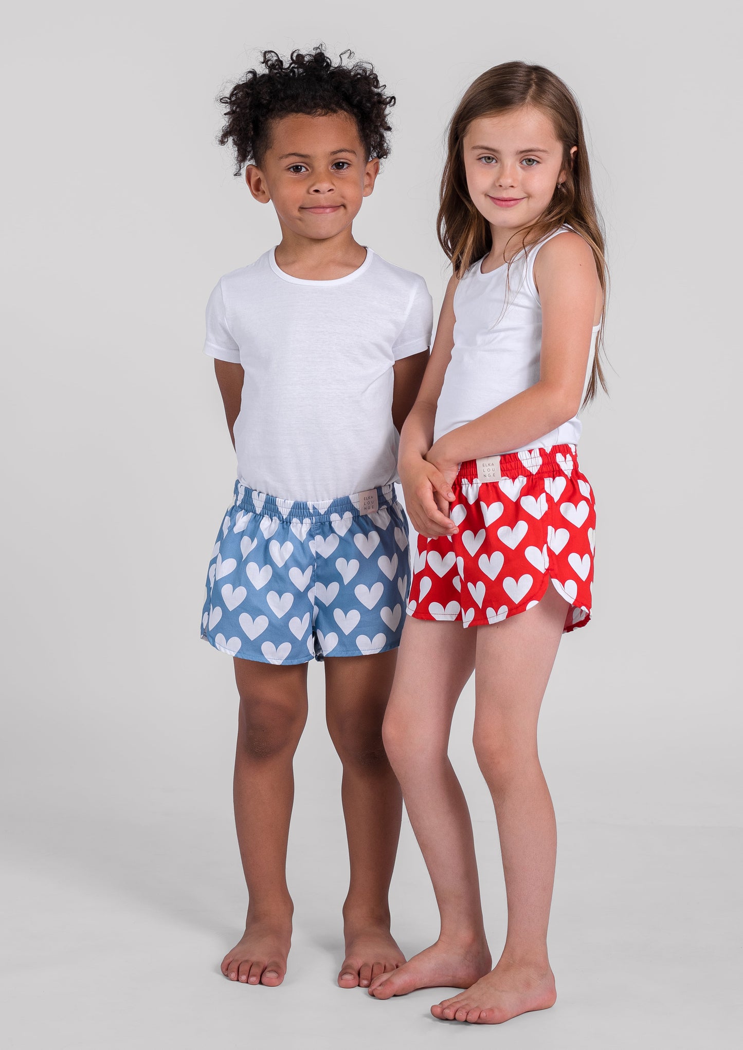 Kids Boxershorts Blue with hearts