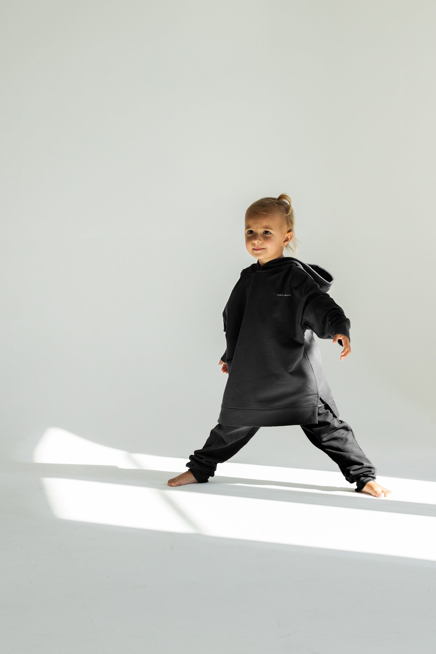 Kids spodnie dresowe bawełna organiczna Black - Oversized