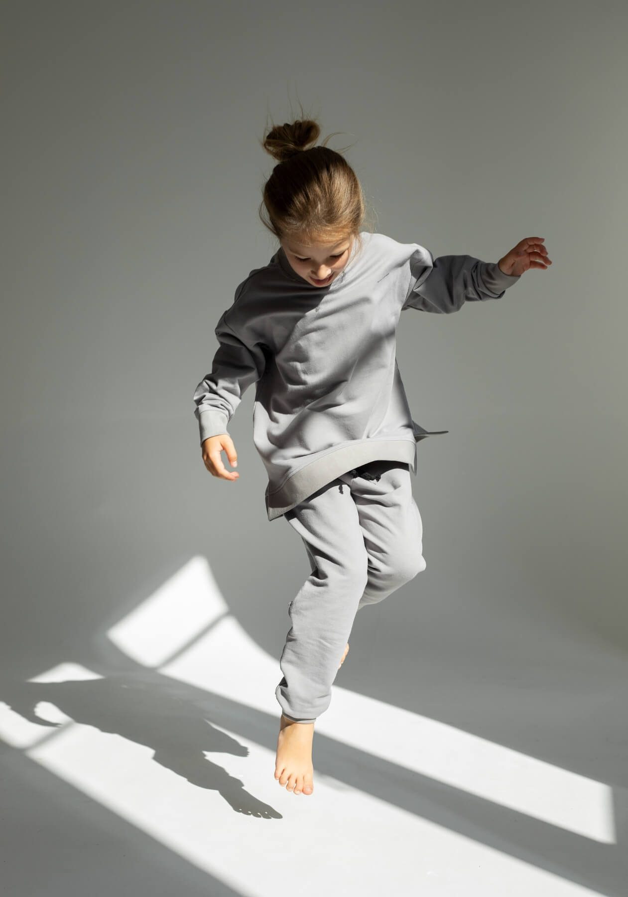 Children's Sweatshirt organic cotton Light gray - Oversized