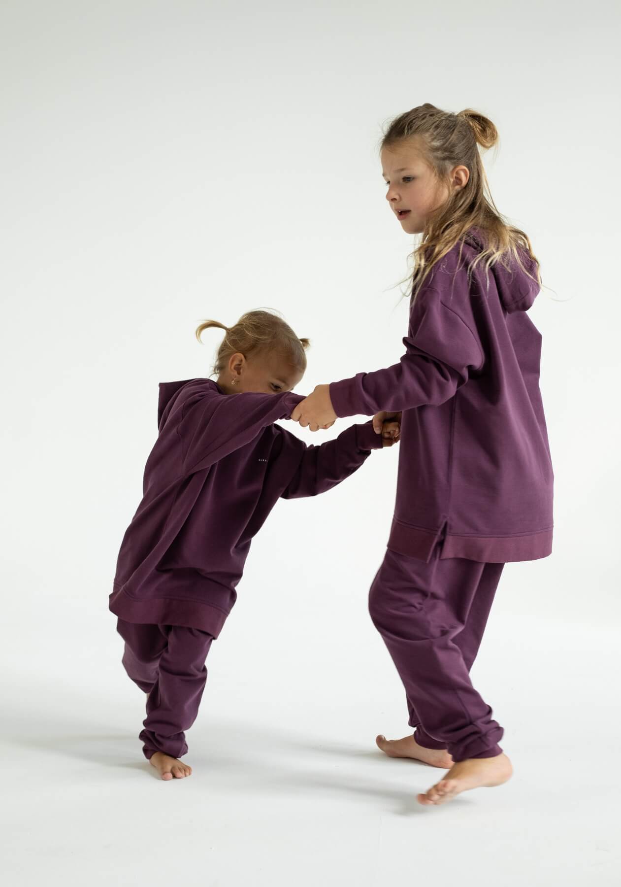 Children's bluza bawełna organiczna Purple - Oversized