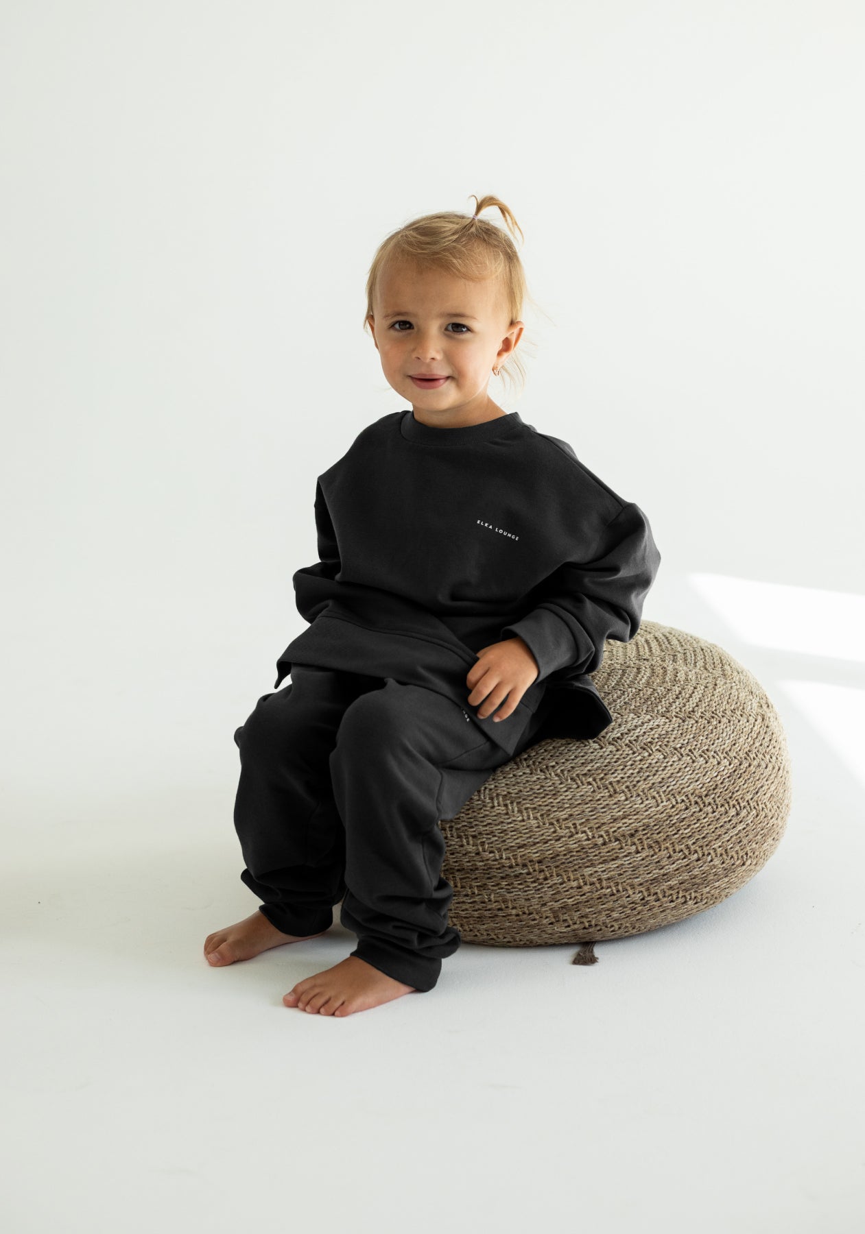 Children's Sweatshirt organic cotton Black - Oversized