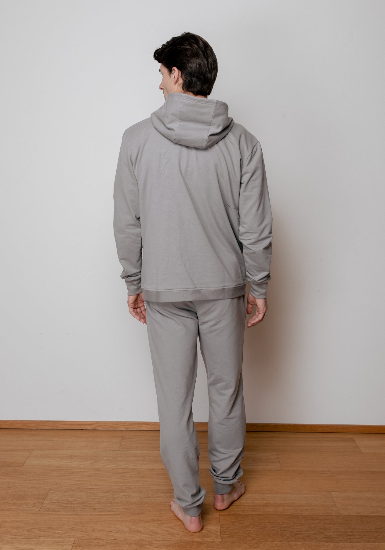 Pánská mikina s kapucí z biobavlny Gray brushed - regular update