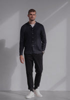 Men linen shirt without collar - regular fit